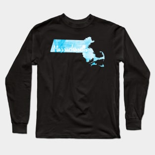 Blue Massachusetts Long Sleeve T-Shirt